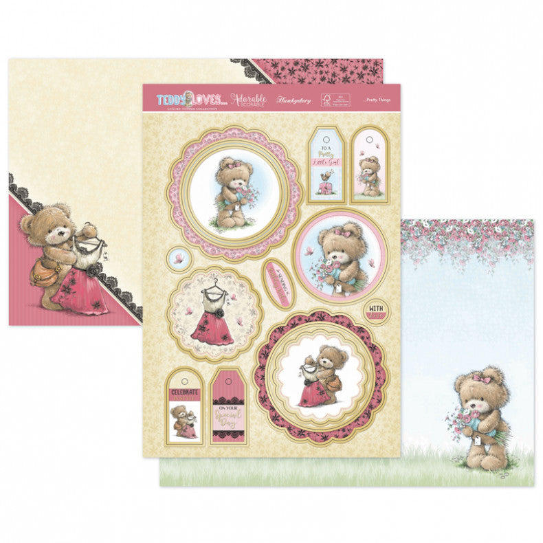 Teddy Loves - Pretty Things Hunkydory Luxury Topper