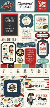 Pirate Tales - Chipboard Phrases - Echo Park